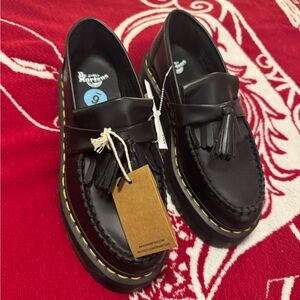 Dr. Martens Adrian Platform Leather Loafers with Tassels new
